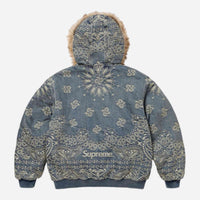 Bandana Jacquard Denim Hooded Work Jacket