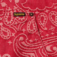 Bandana Jacquard Denim Hooded Work Jacket