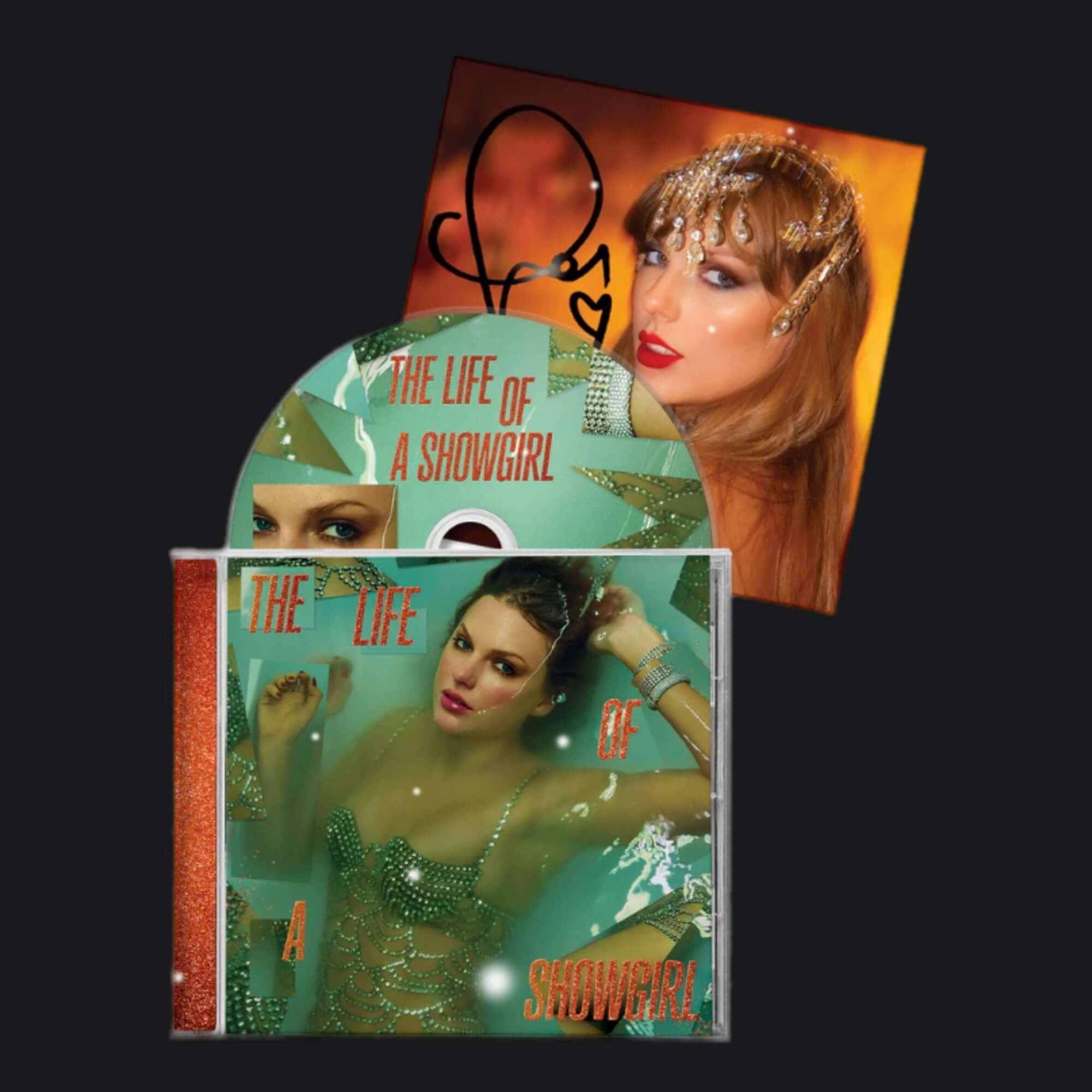 Taylor Swift ‘The Life of A Showgirl’ CD + Hand Signed Photo