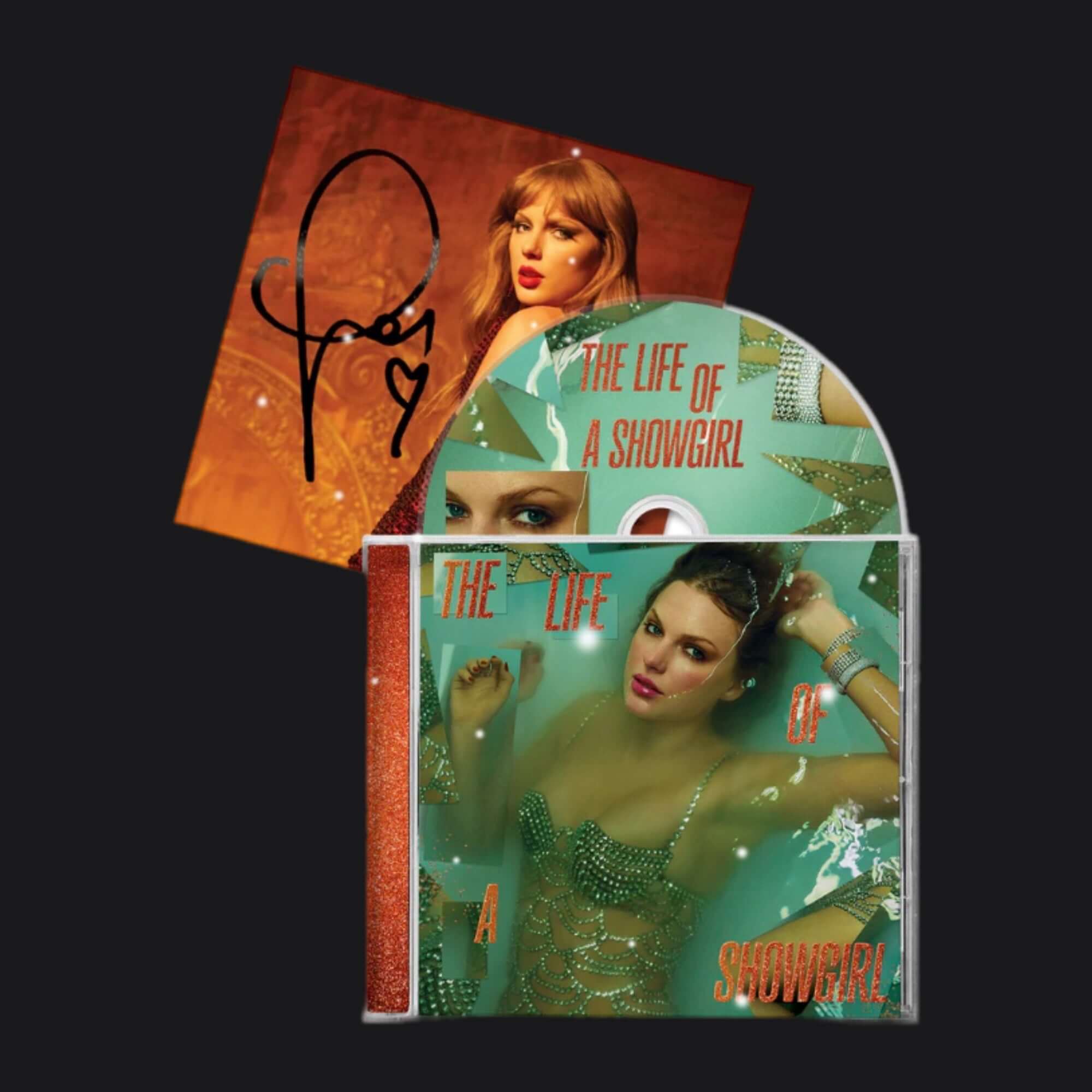 Taylor Swift 'The Life of A Showgirl' CD + Hand Signed Photo