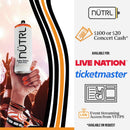 NÜTRL Ticket Concert Cash Codes for LiveNation or TicketMaster
