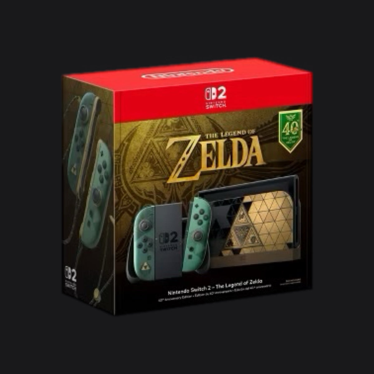 Nintendo Switch 2 The Legend of Zelda 40th Anniversary Edition Console System