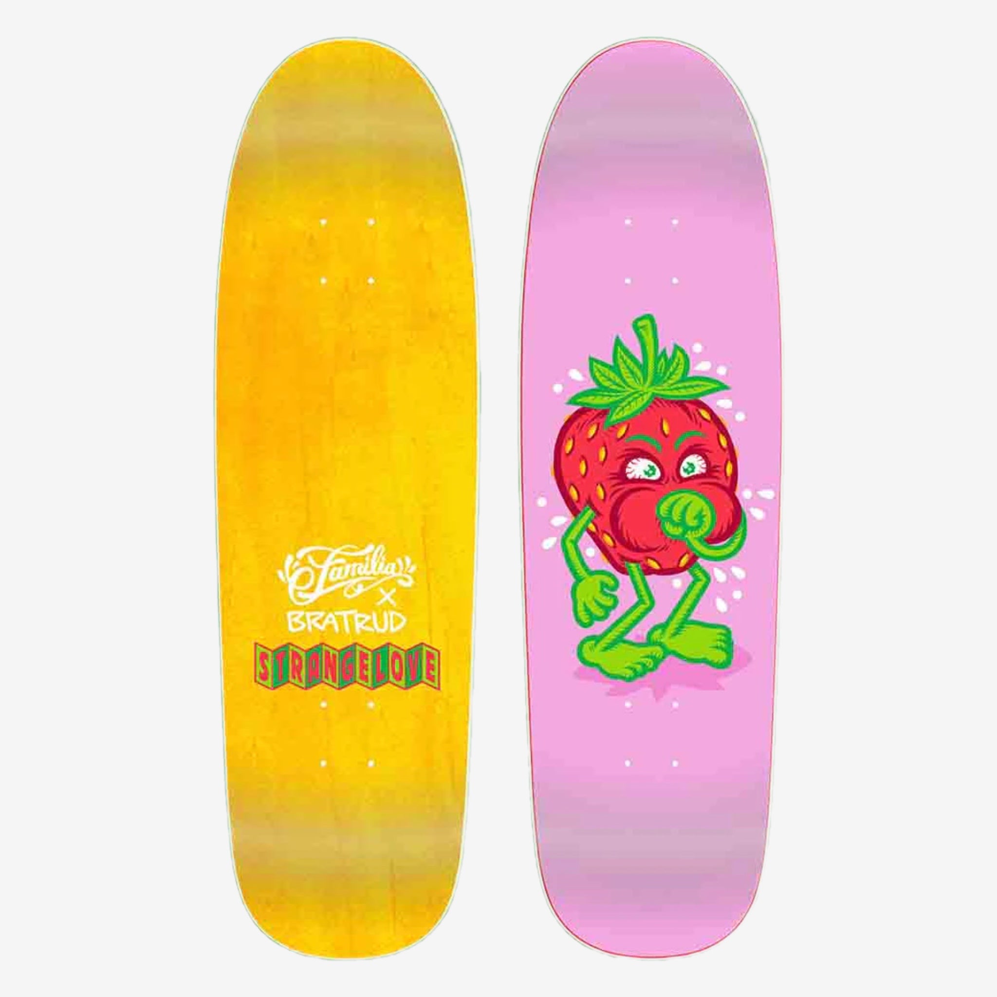 StrangeLove x Familia x Todd Bratrud Strawberry Cough 9.125 Skateboard