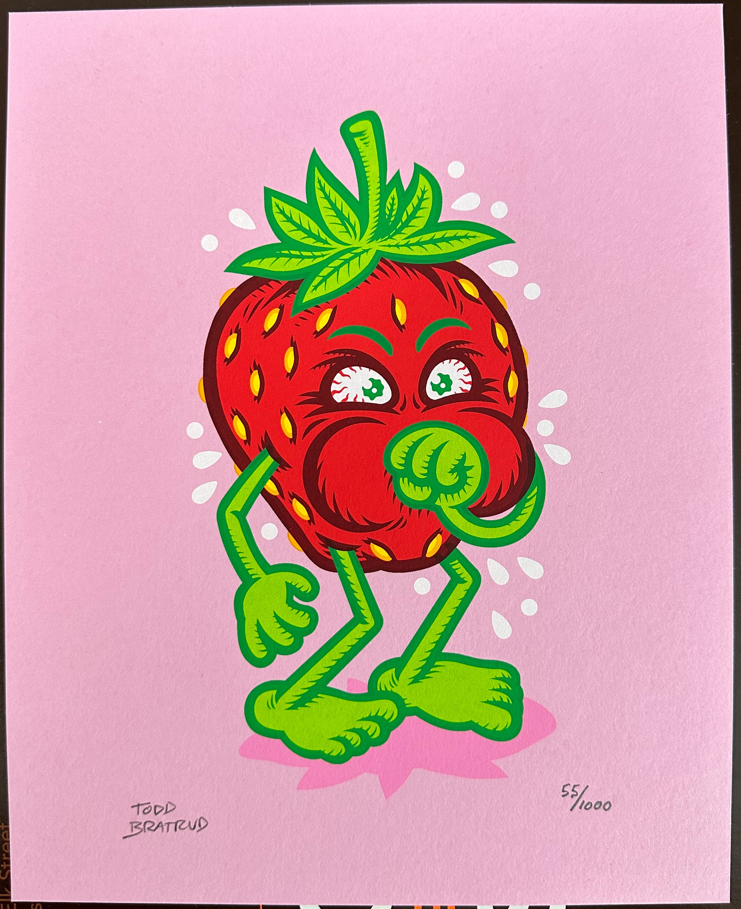 Impresión de Todd Bratrud 'Strawberry Cough' - (Firmado, Edición de 1000)