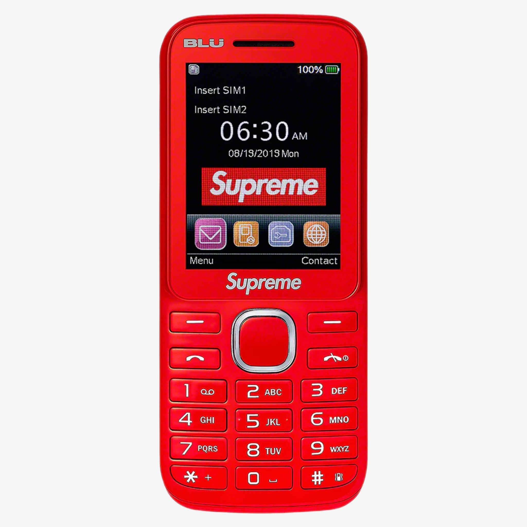 Teléfono quemador Supreme x BLU