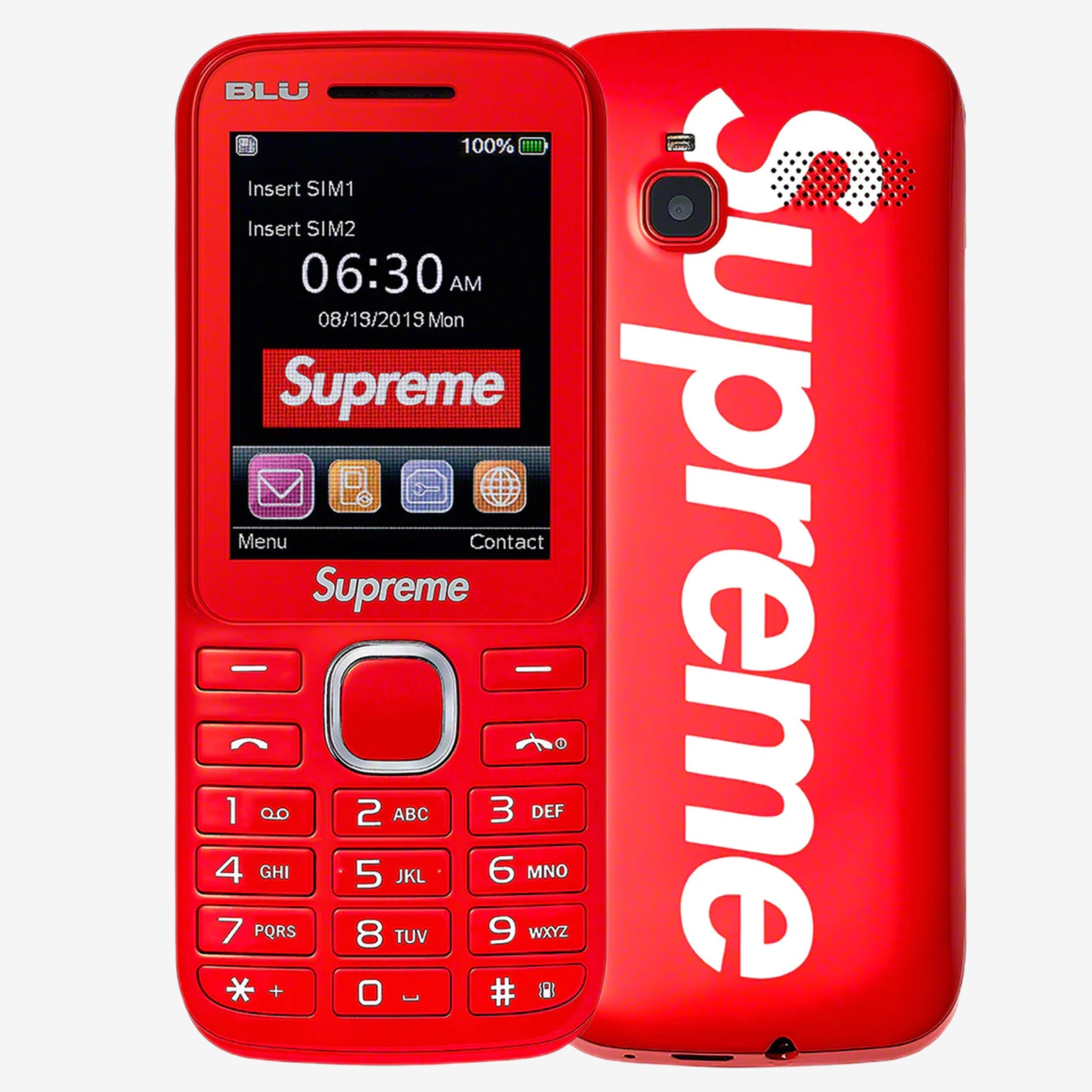 Teléfono quemador Supreme x BLU