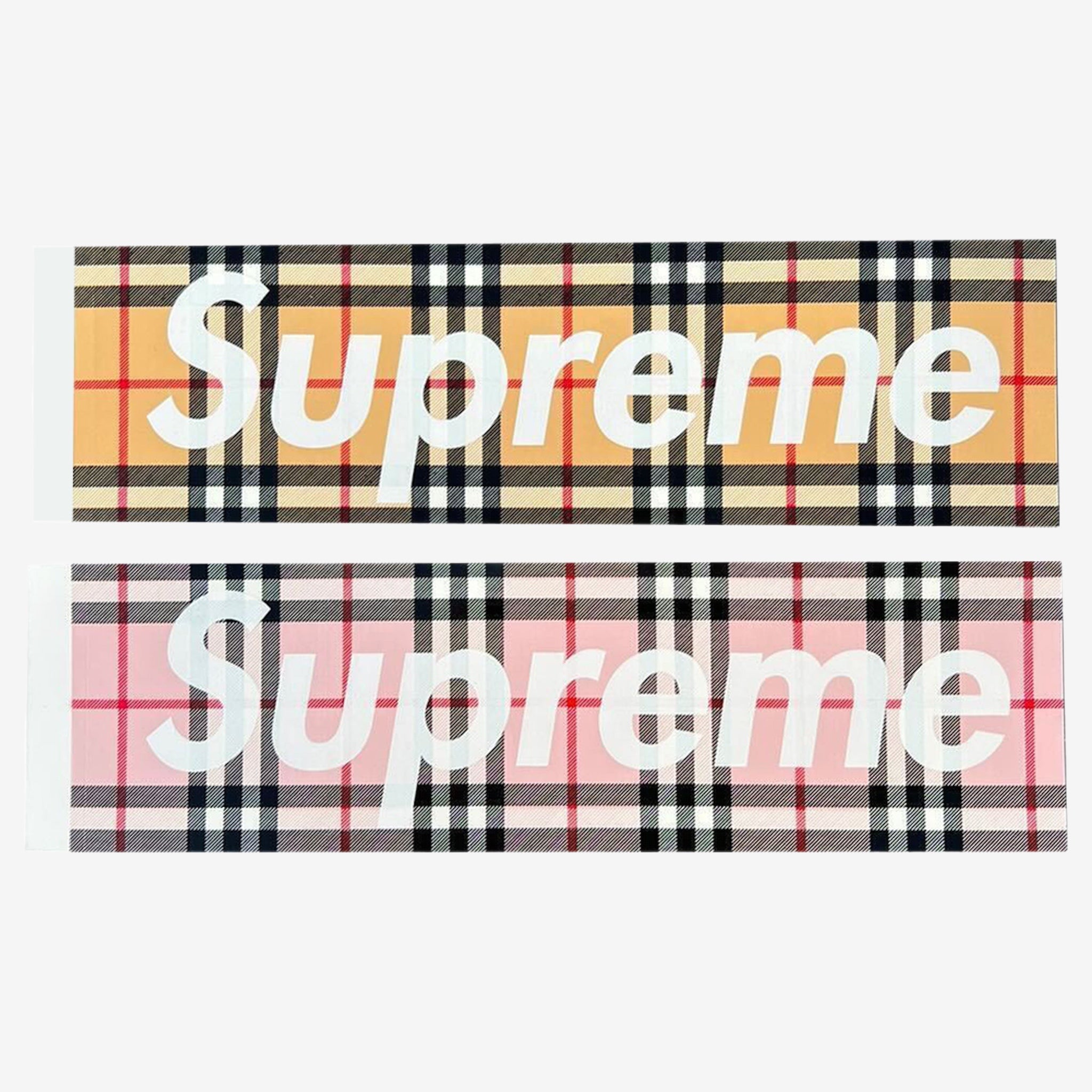 Logotipo de la caja Supreme x Burberry Pegatina