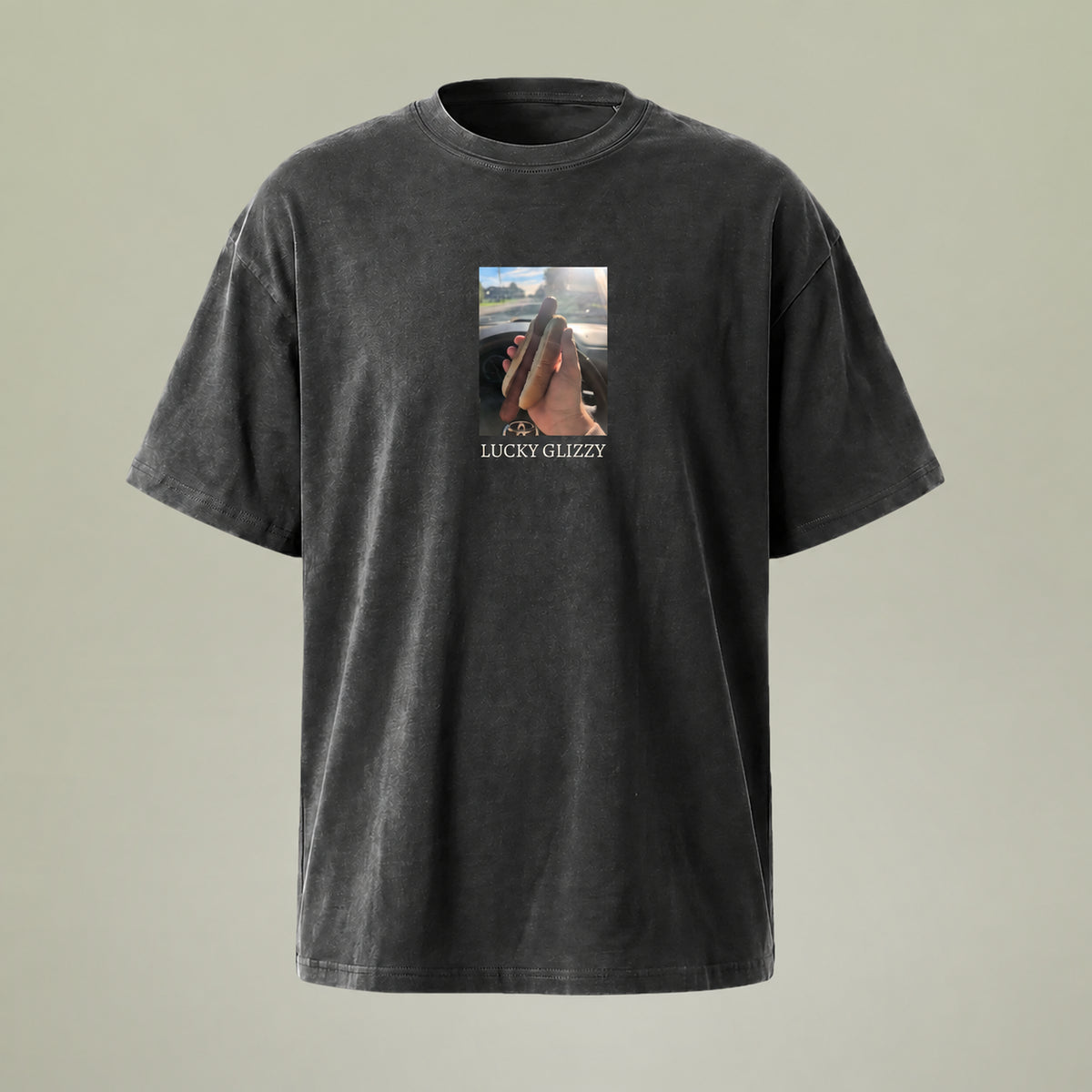 HOC 10YR 'LUCKY GLIZZY' - Unisex Vintage Mineral Washed T-Shirt