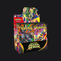 Pokémon Mega Evolution Delta Reign Booster Display Box containing 36 booster packs, front of the sealed display.