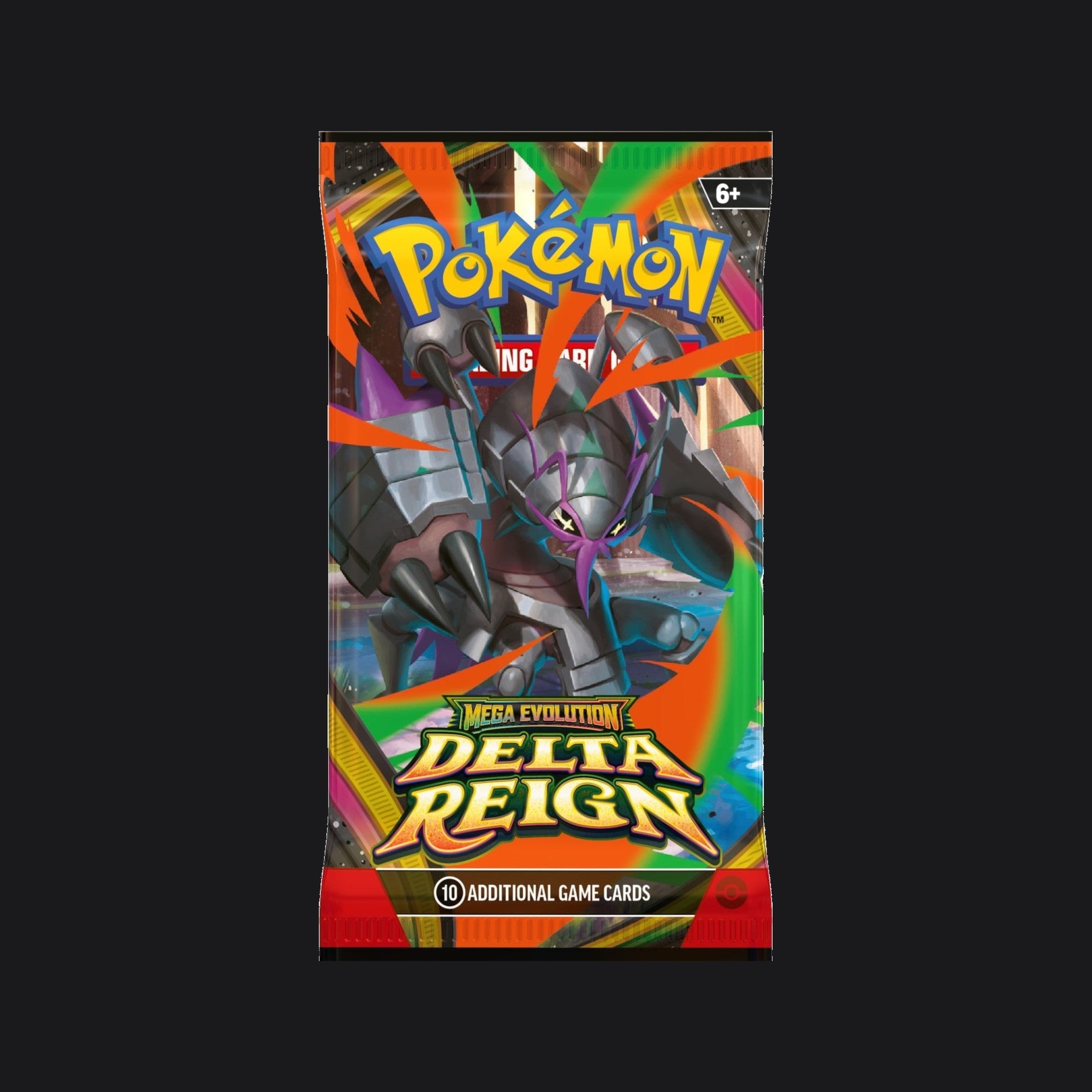 Delta Reign booster pack wrapper featuring Mega Golisopod ex.