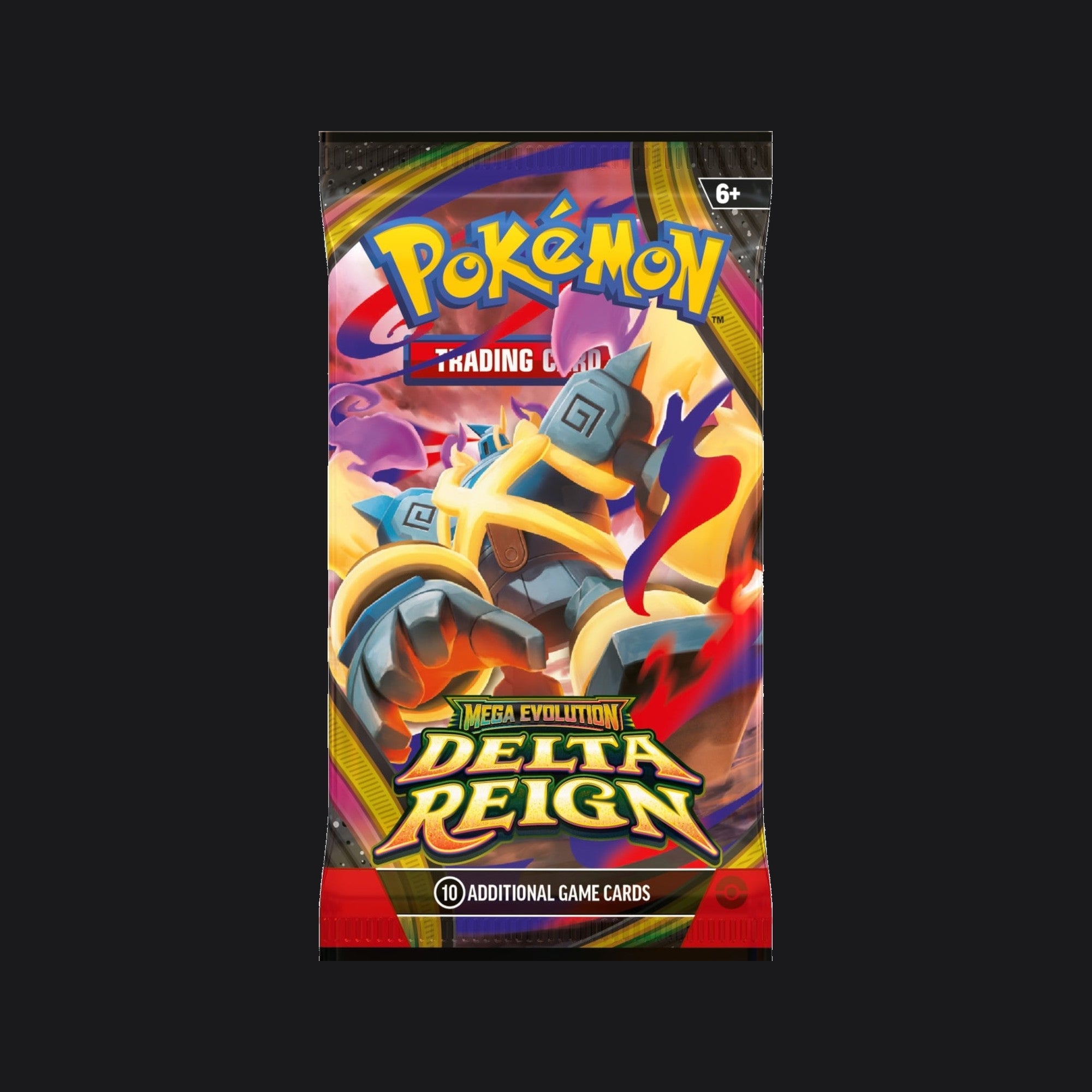 Delta Reign booster pack wrapper featuring Mega Golurk ex.