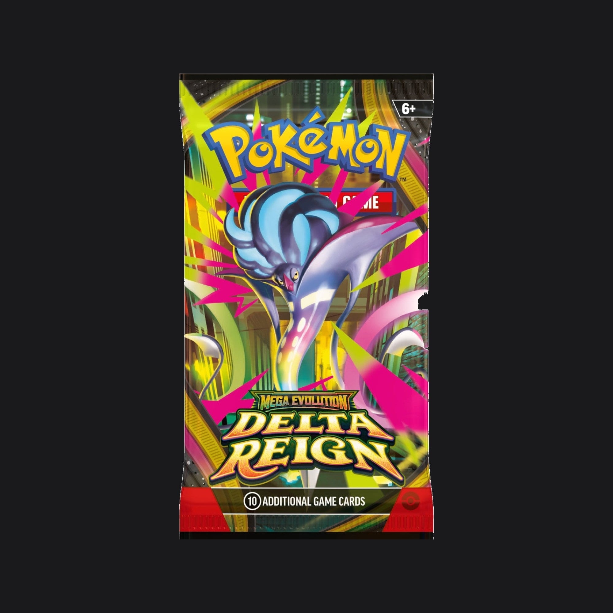 Delta Reign booster pack wrapper featuring Mega Malamar ex.