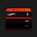 Box lid lifted to reveal the orange insert with debossed F40 lettering.
